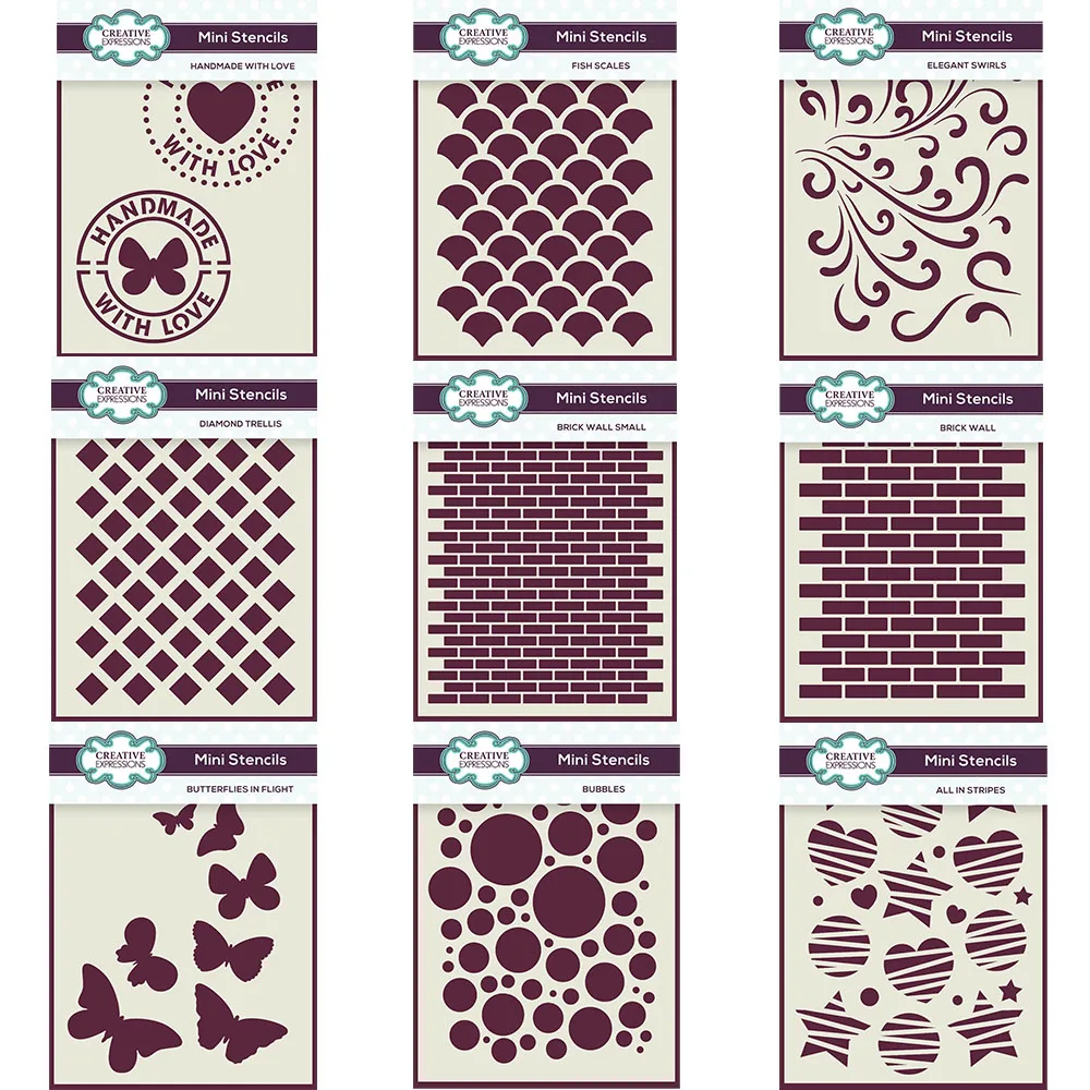 

Butterfly Fish Scales Plastic Stencils For Decorating Handmade Diy Paper Card Scrapbook Album Embossing Background Craft Stencil