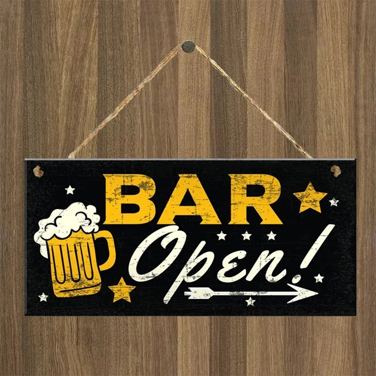 

20 Kinds of Bar Signs Wooden Hanging Plaques Gift Home Man Cave Bar Decoration