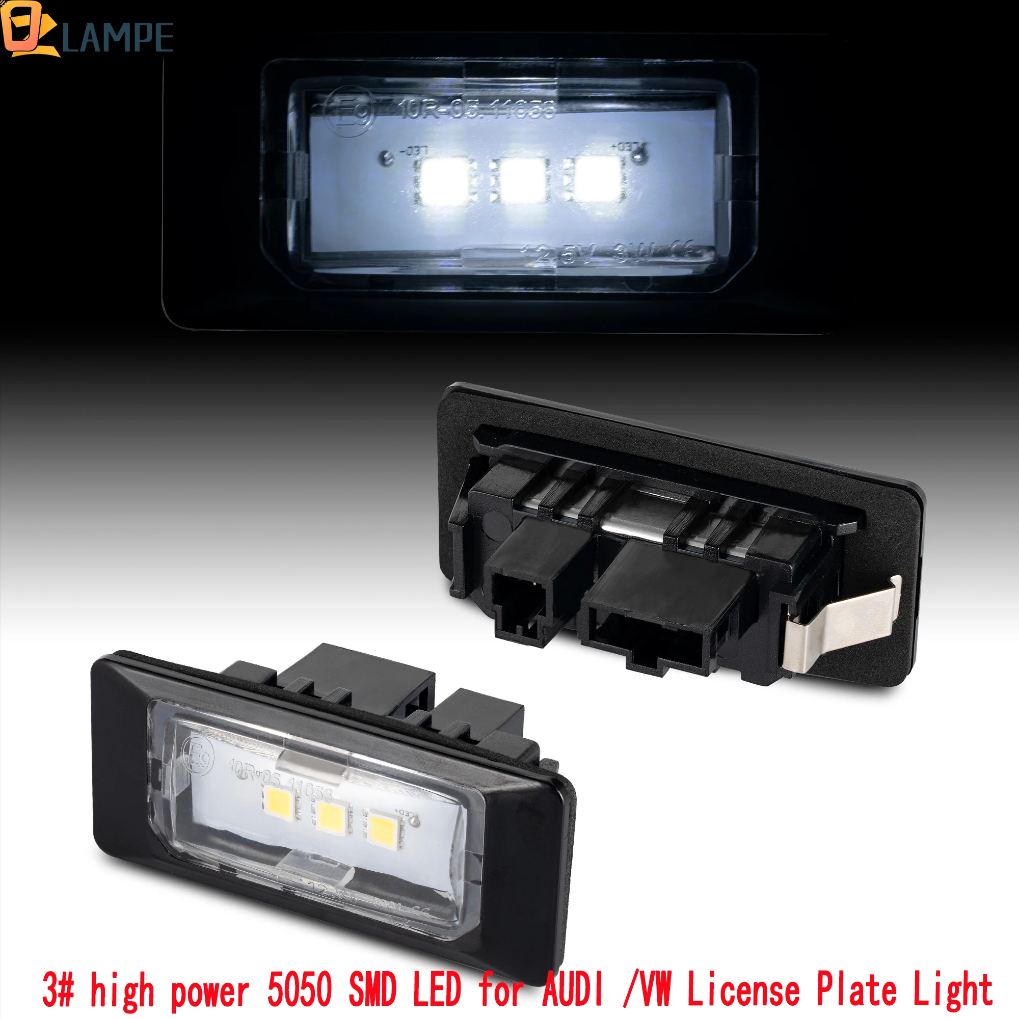 

2 шт. для Audi A1 A4 A5 A6 A7 Q5 TTS VW GOLF6 7 Вариант PASSAT TOURAN Facelift SKODA Fabia II Светодиодный номер номерного знака