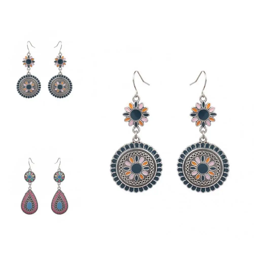 

Chic Charm Earrings Beads Gift Ethnic Style Tassel Charm Earrings Boho Earrings Hook Earrings 1 Pair