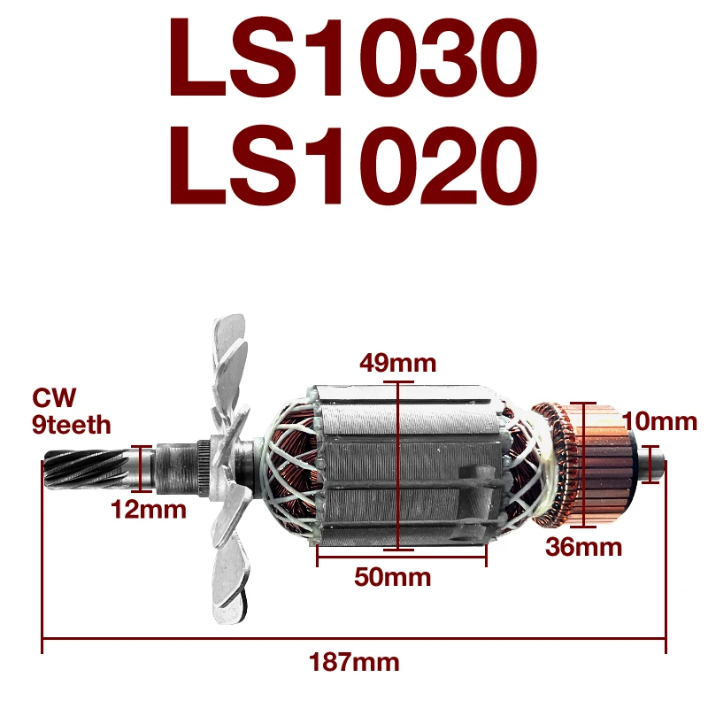 AC220-240V аксессуары для замены якоря для Makita 255 LS1030 LS1020, алюминиевая пила, роторный якорь, электроинструменты