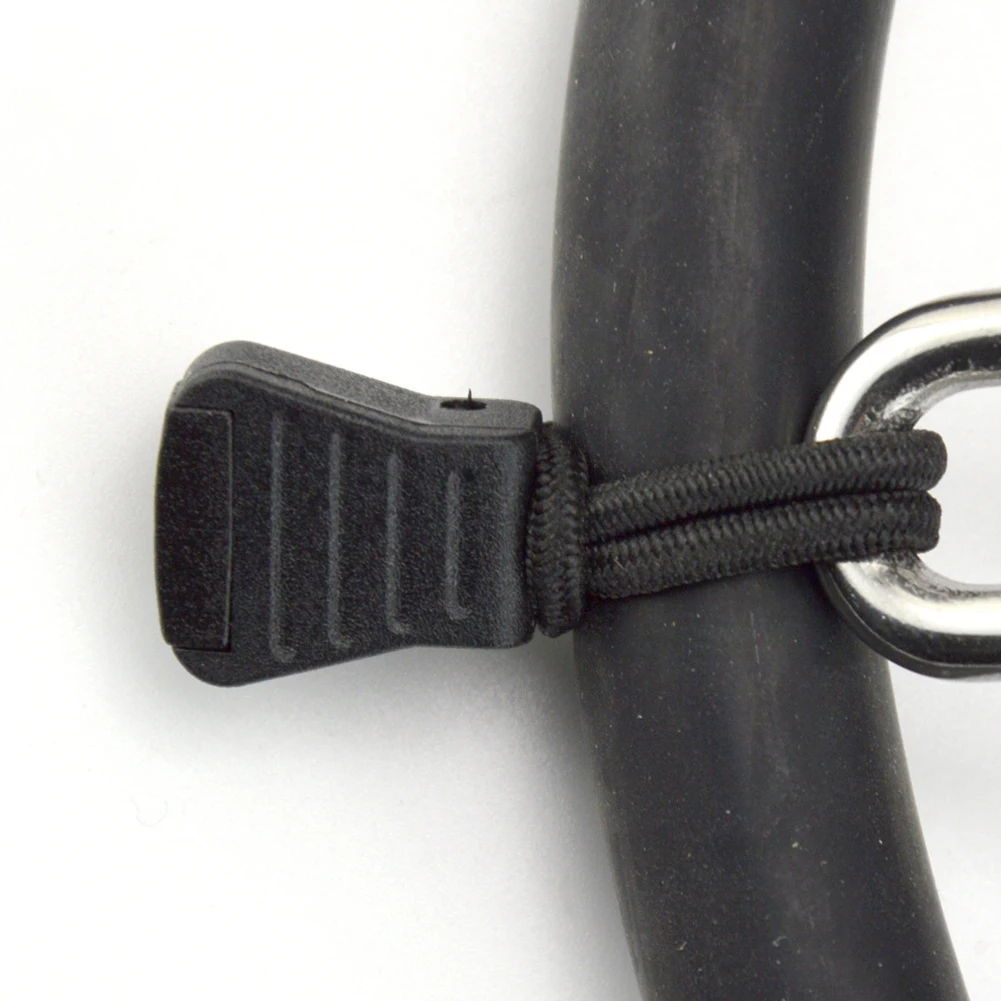 

4pcs Scuba Diving Hose Retainer Rope Clip Holder Black Elastic Rope Fixing Bungee Anti-Shock S6N7 Diving Snorkel Attachment
