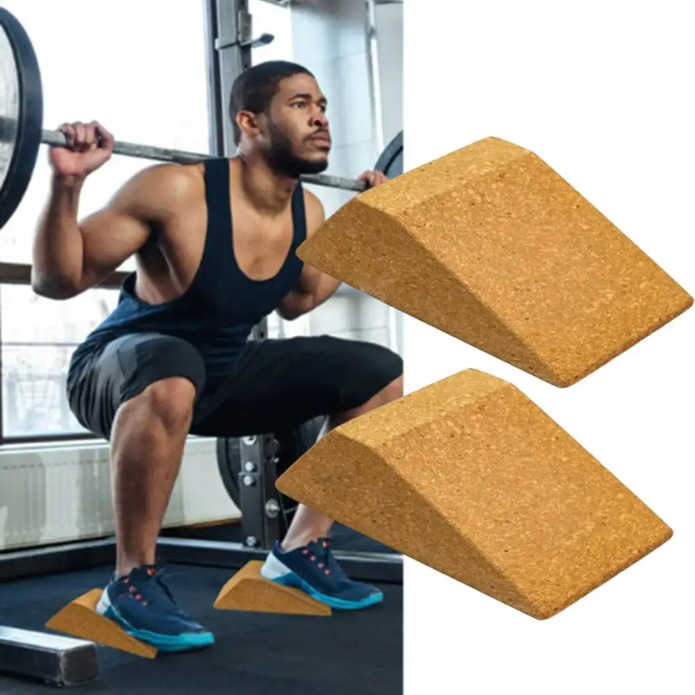 

1 Set Strong Bearing High Density Yoga Blocks with Storage Bag Anti-deformed Non Slip Cork Squat Wedge Bricks Fitness Supplies