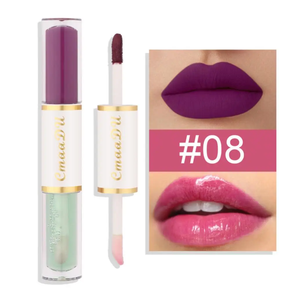 

Single Double Head Lip Gloss Delicate And Smooth Lip Gloss Matte Texture High Color Rendering Lipstick Velvet Lip Glaze Lip Clay