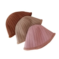 plush warm bucket hat for women winter wool thickened basin cap fisherman hat fashion versatile knitted faux fur hat
