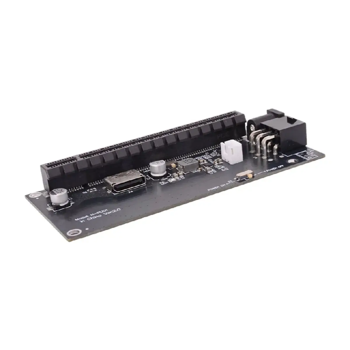 Фото Адаптер-карта SWXF Oculink SFF-8612 для слотов PCIe X4 X16 с питанием GPU DC 12V для материнских плат ПК и видеокарт №3
