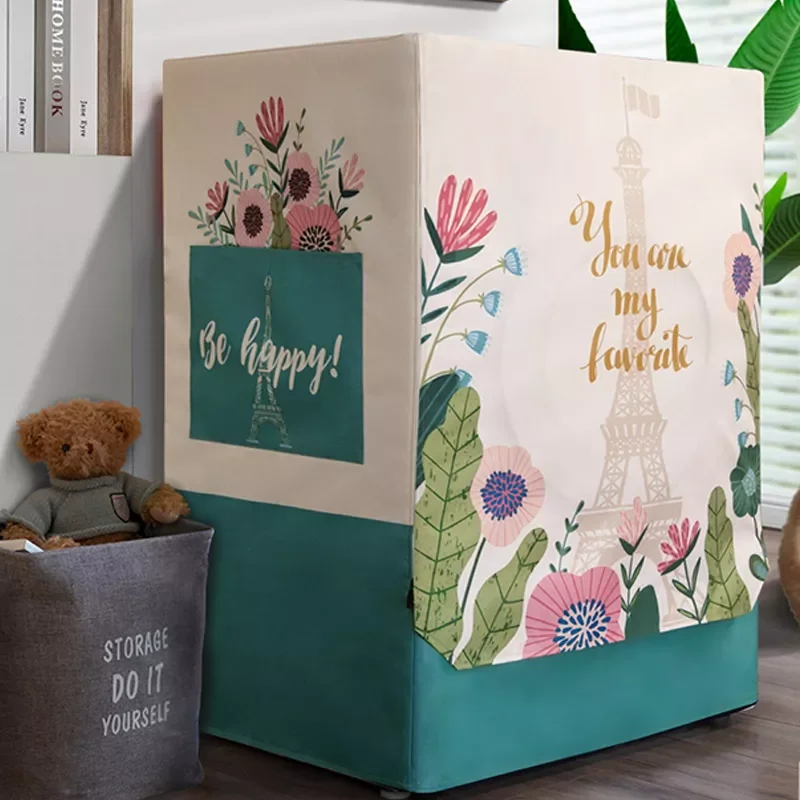 

Чехол для стиральной машины, утолщенная ткань с серебряным покрытием, домашний Водонепроницаемый солнцезащитный чехол для стирки