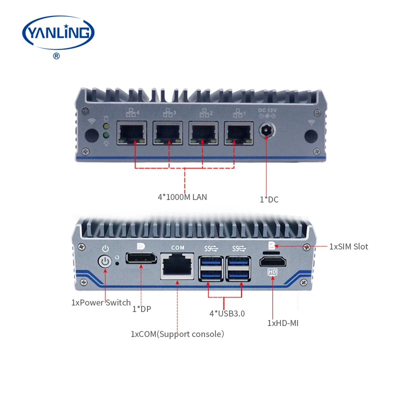 Китайская Алюминиевая Htpc эргономичная компьютерная графическая карта чехол J4125