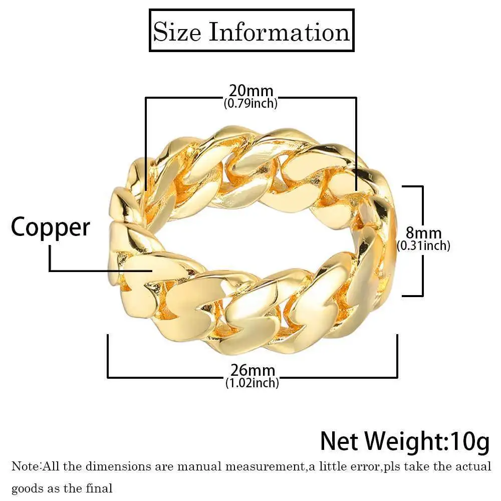 Полированное мужское и женское кольцо 8 мм из 18-каратного золота с медными