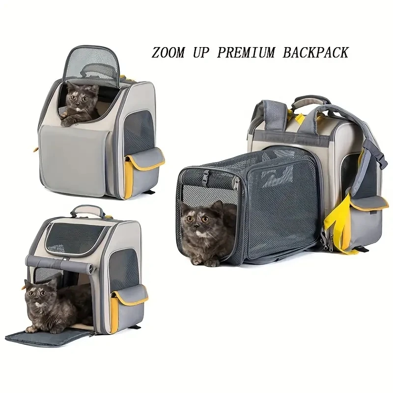 

Pet supplies Portable breathable Expanding Shoulder Dog Oxford Cloth Outgoing Bag Large Capacity Cat Bag Portable Pet Backpack