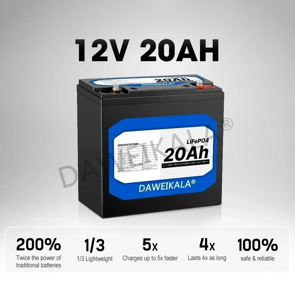 Аккумулятор LiFePo4 12 В 20 Ач литий-железо-фосфатный