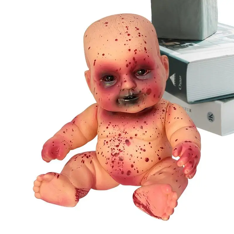 Scary Decorate Doll Creepy Baby Ornament Outdoor Scary Prop For Indoor Outdoor