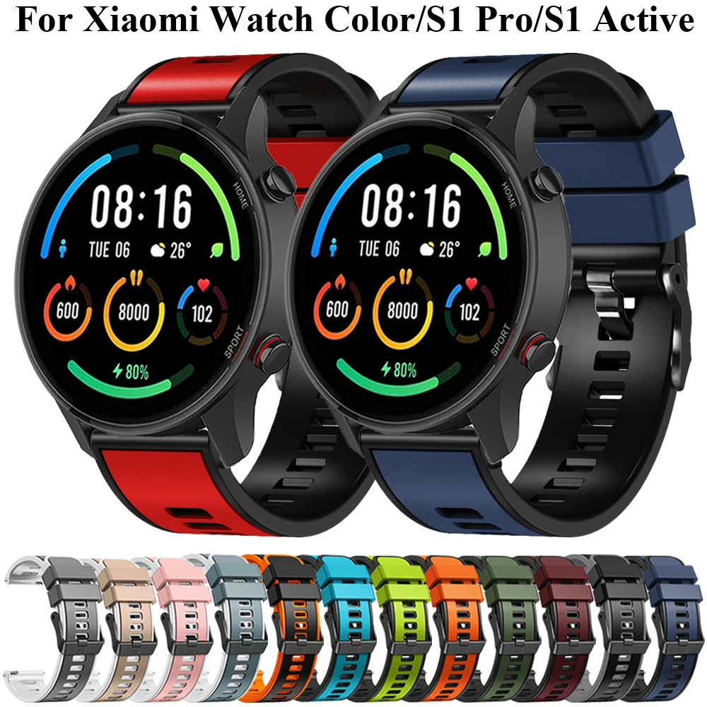 Ремешок силиконовый для смарт-часов Xiaomi Mi Watch 2/S1 Pro/Active браслет наручных часов S2 46