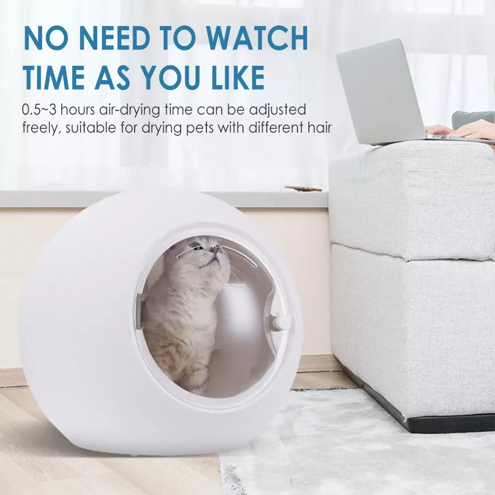 

Сушилка для домашних питомцев, 50 л, сушилка для груминга домашних питомцев, сушилка с сферическим дизайном для кошек и собак, сушилка для куп...