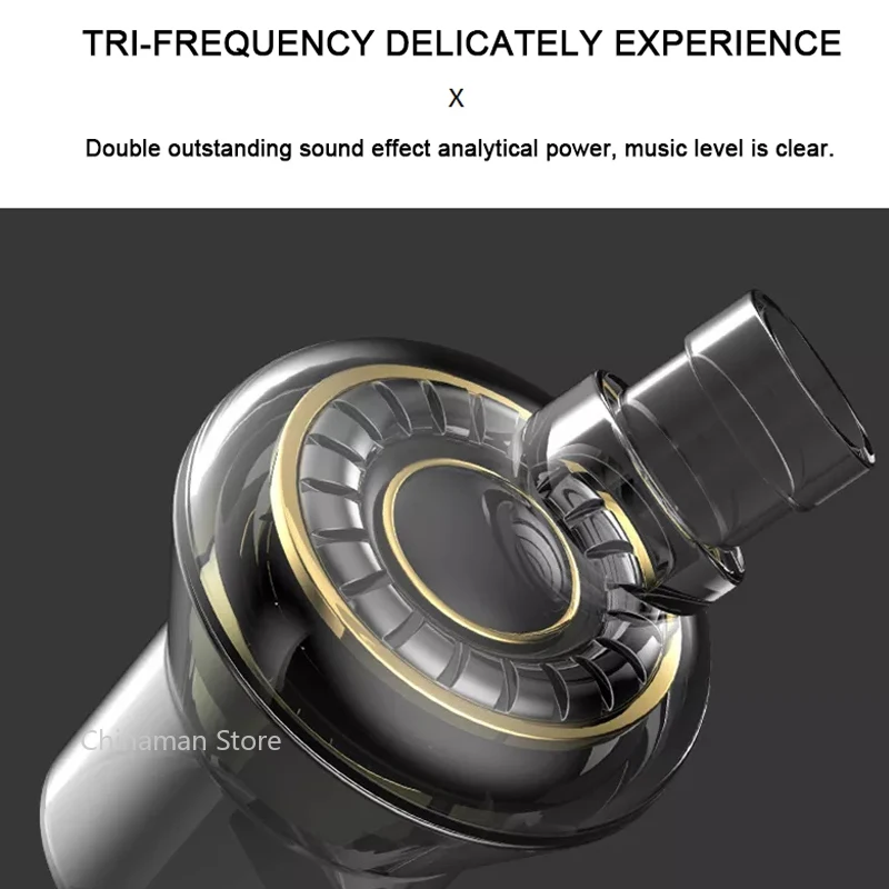 Проводные наушники с гальваническим покрытием басовые стерео наушники-вкладыши