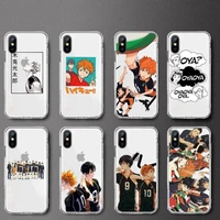 oya haikyuu japan anime phone case transparent soft for iphone 12 11 13 7 8 6 s plus x xs xr pro max mini