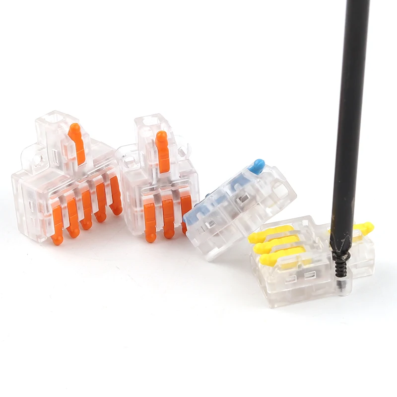 

5/10 шт., прозрачный компактный пружинный соединитель для проводов