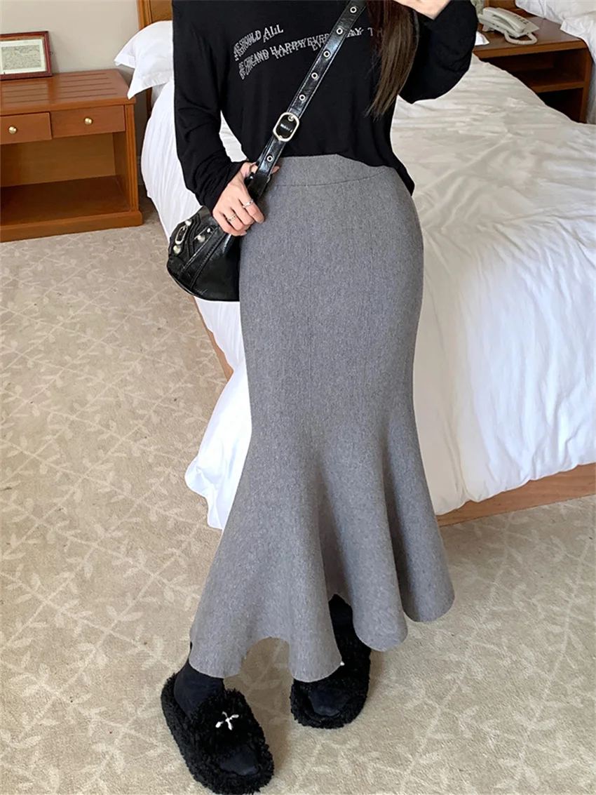 Женская трикотажная юбка-годе Alien Kitty элегантная облегающая юбка в винтажном