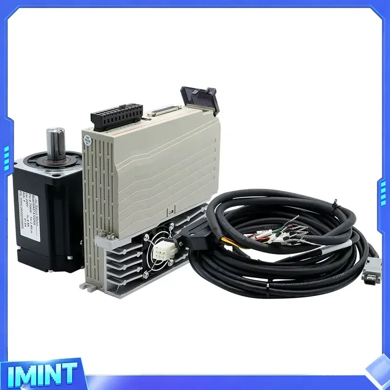 Фото Комплект серводвигателя переменного тока HLTNC 400W 60CST-A1C01330 1.3Нм 3000 об/мин, высокоточный серводрайвер и двигатель с кабелями для ЧПУ-станков №2