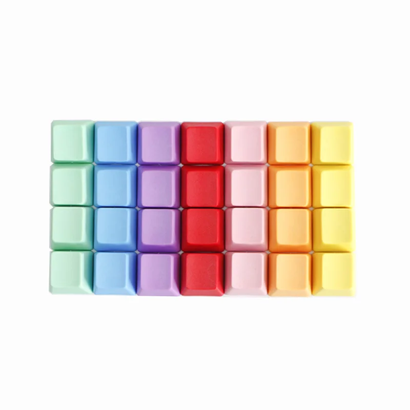 

PBT 1u Blank Keycaps OEM Profile R1R2R3R4 Separate Single One Keycap for Mechanical Keyboard Color Pink Purple Red Blue Cap WASD