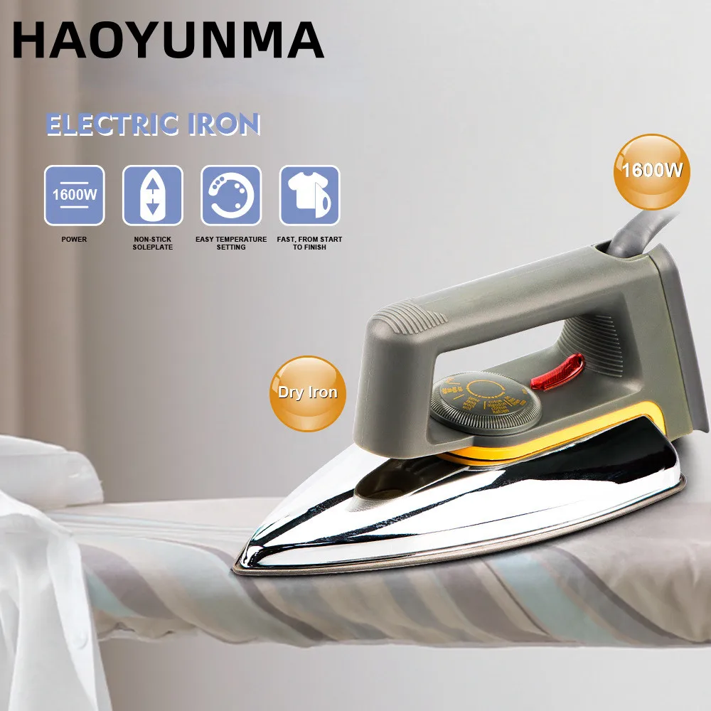 

Household Dry ironing Iron 1600W Portable Stainless Steel Mini Clothes Iron Without Water No Steam Cothing Irons