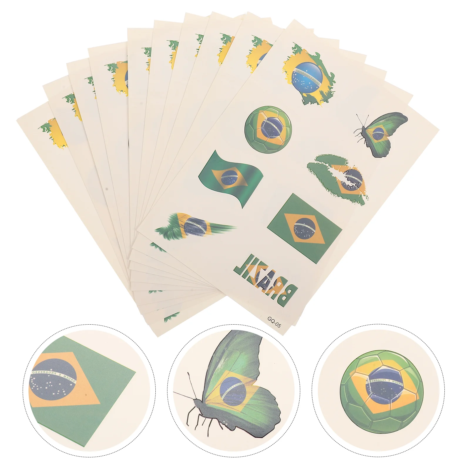 

10 листов спортивных наклеек для лица, изящные портативные наклейки для тела