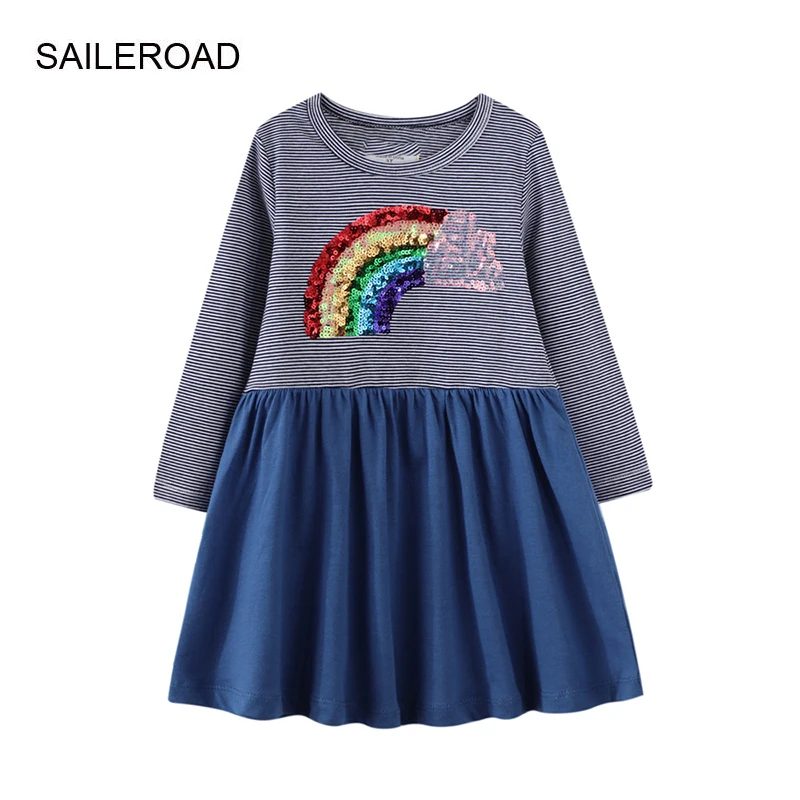 

Модное детское платье с длинным рукавом, платье принцессы, хлопковая детская одежда