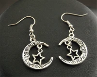 new products hot selling fashion trend jewelry simple natural wind moon star pendant earring jewelry