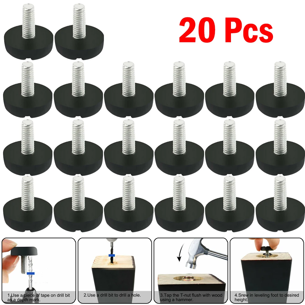 Leg Caps Furniture Table Chair Glide Leveling Foot Adjuster 