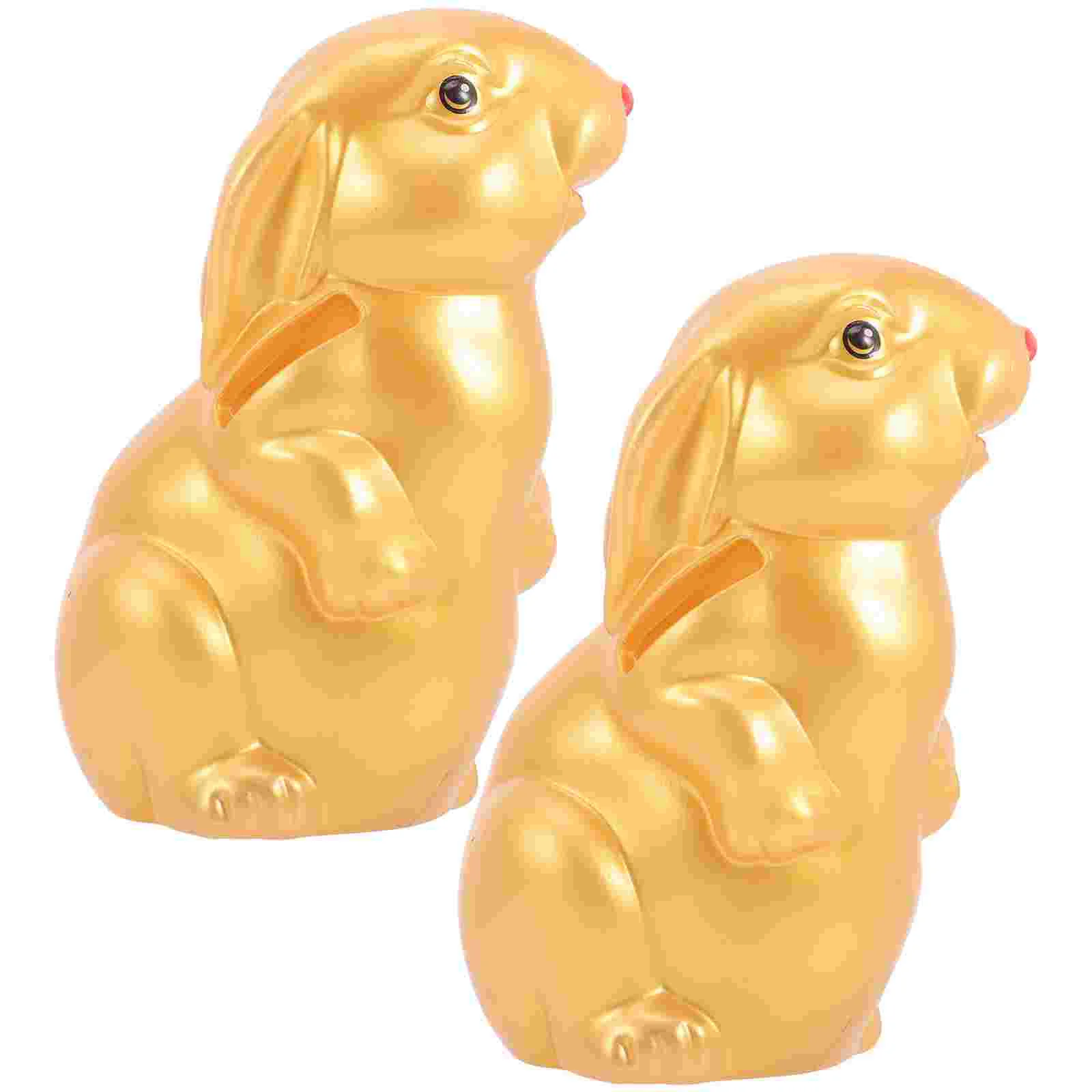

Bank Rabbit Piggy Bunny Year Coin Chinese Zodiac Statue Easter Money New Tin Ellen Rachel Gift Decoration Jar Figurine The