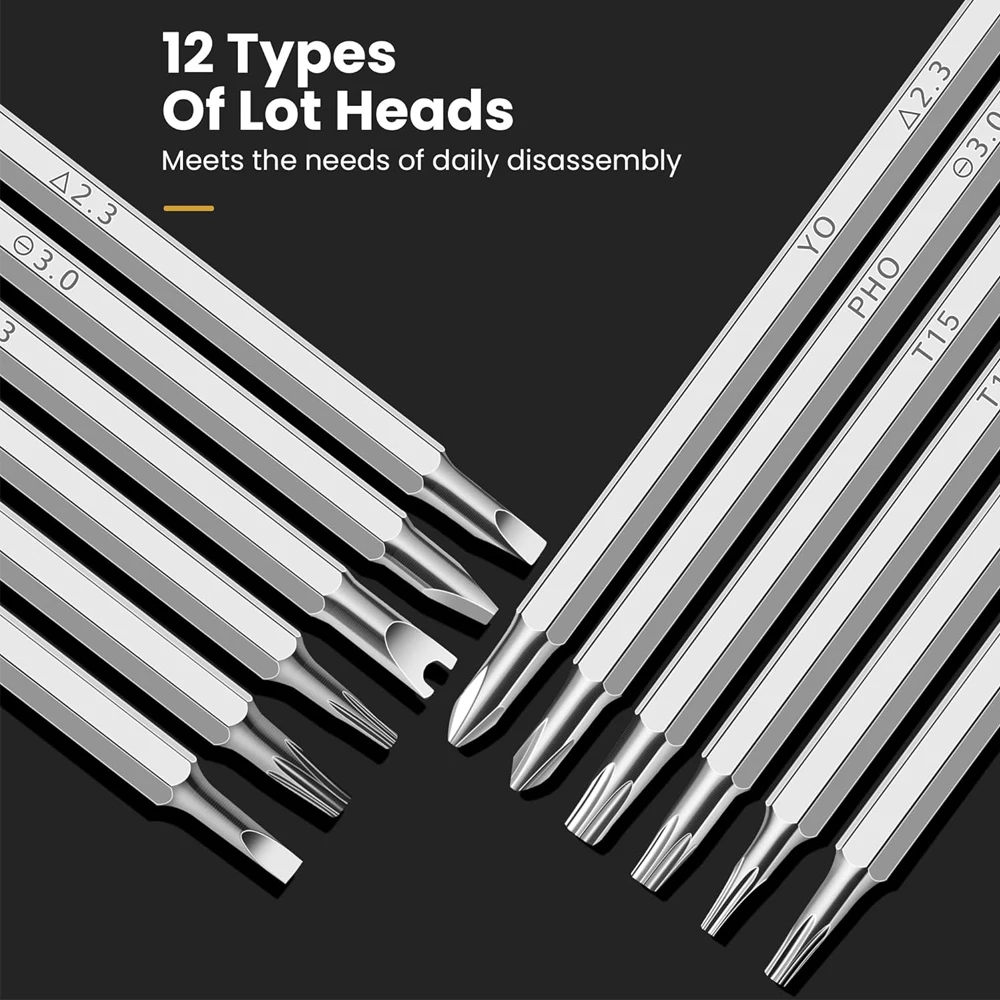 Мини-набор Прецизионных Отверток 12-в-1 С Магнитными Наконечниками Из