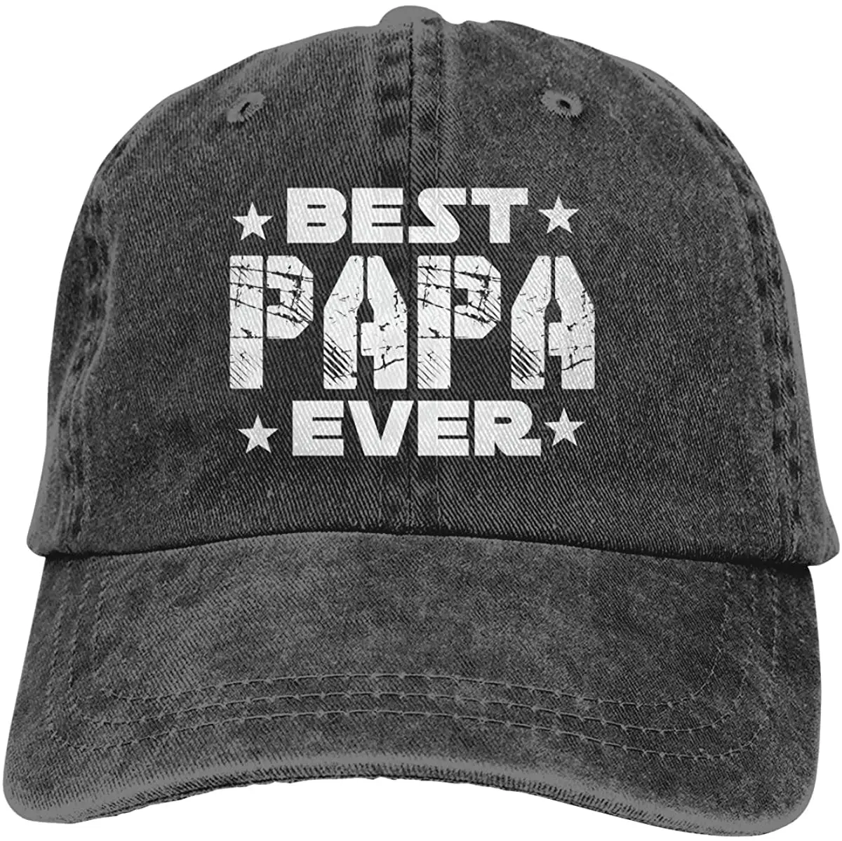 

Unisex Best Papa Ever 1 Denim Hat Adjustable Washed Dyed Cotton Dad Baseball Caps