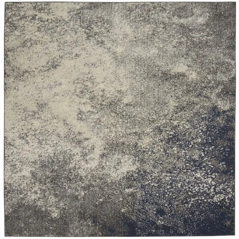 

Stylish, Abstract Charcoal Ivory 5'3" x 7'3" Area Rug - Perfect Size 5x7 for Your Home Decor