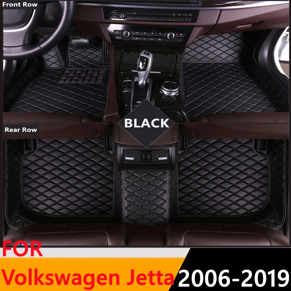 

Sinjayer Waterproof Leather Custom Fit Car Floor Mats Front & Rear FloorLiner Auto Carpet Mat For Volkswagen VW Jetta 2006-2019