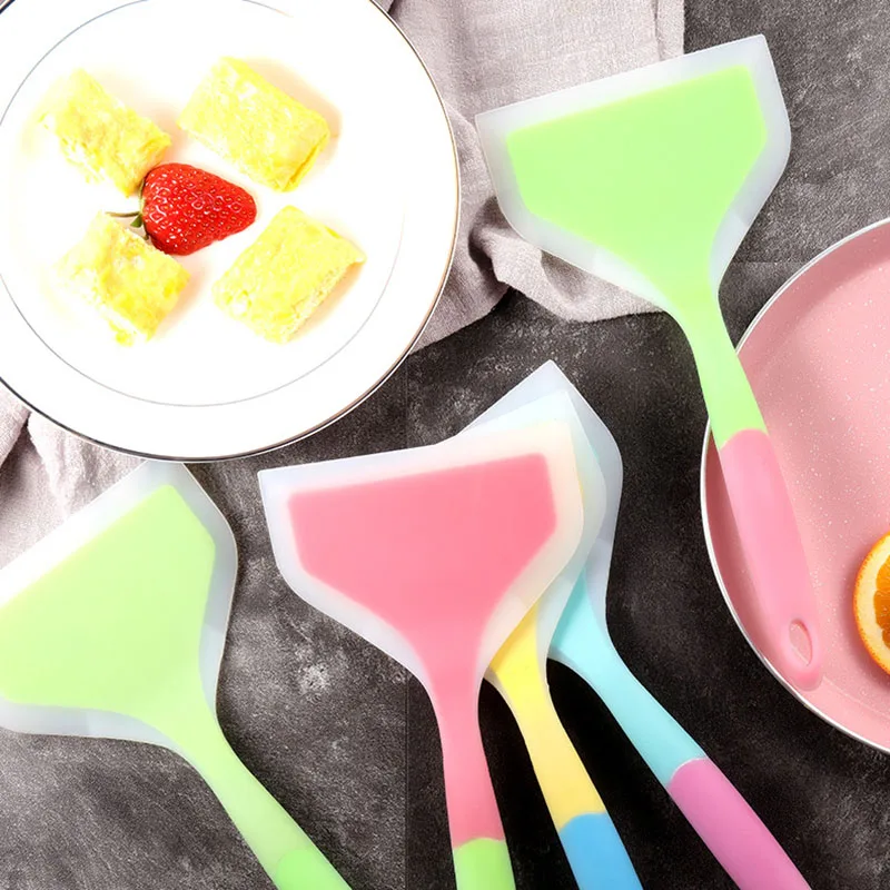 

Silicone Tamagoyaki Spatula Translucent Shovel Non-Stick Pot Spatula Cooking Tools Baking Scraper Butter Spatula Egg Shovels
