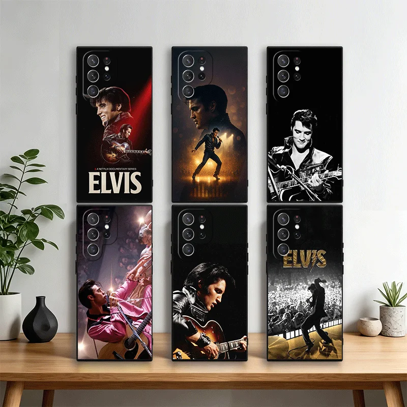 Фото Чехол для телефона Singer E-Elvis P-Presley для Samsung Galaxy S22 S23 Plus S24 FE S25 Edge S26 Ultra S20 S21 + черный мягкий чехол №1