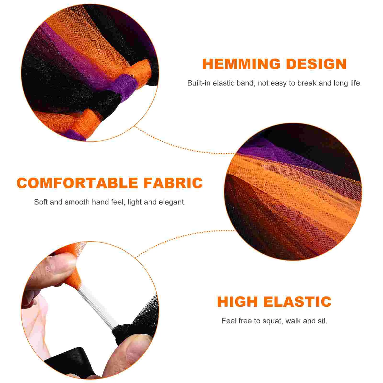 Юбка-пачка ведьмы на Хэллоуин детский костюм реквизит праздничное платье