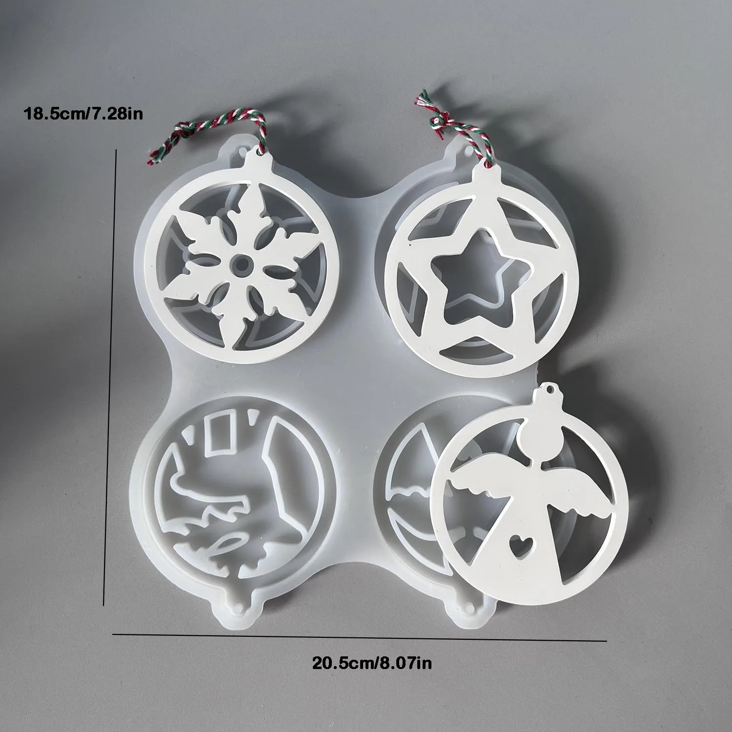 

Форма для рождественского орнамента «сделай сам», круглая елочная бирка, декор, смола, штукатурка, подвесной знак, ремесло, персонализированный подарок, топпер для праздничного декора