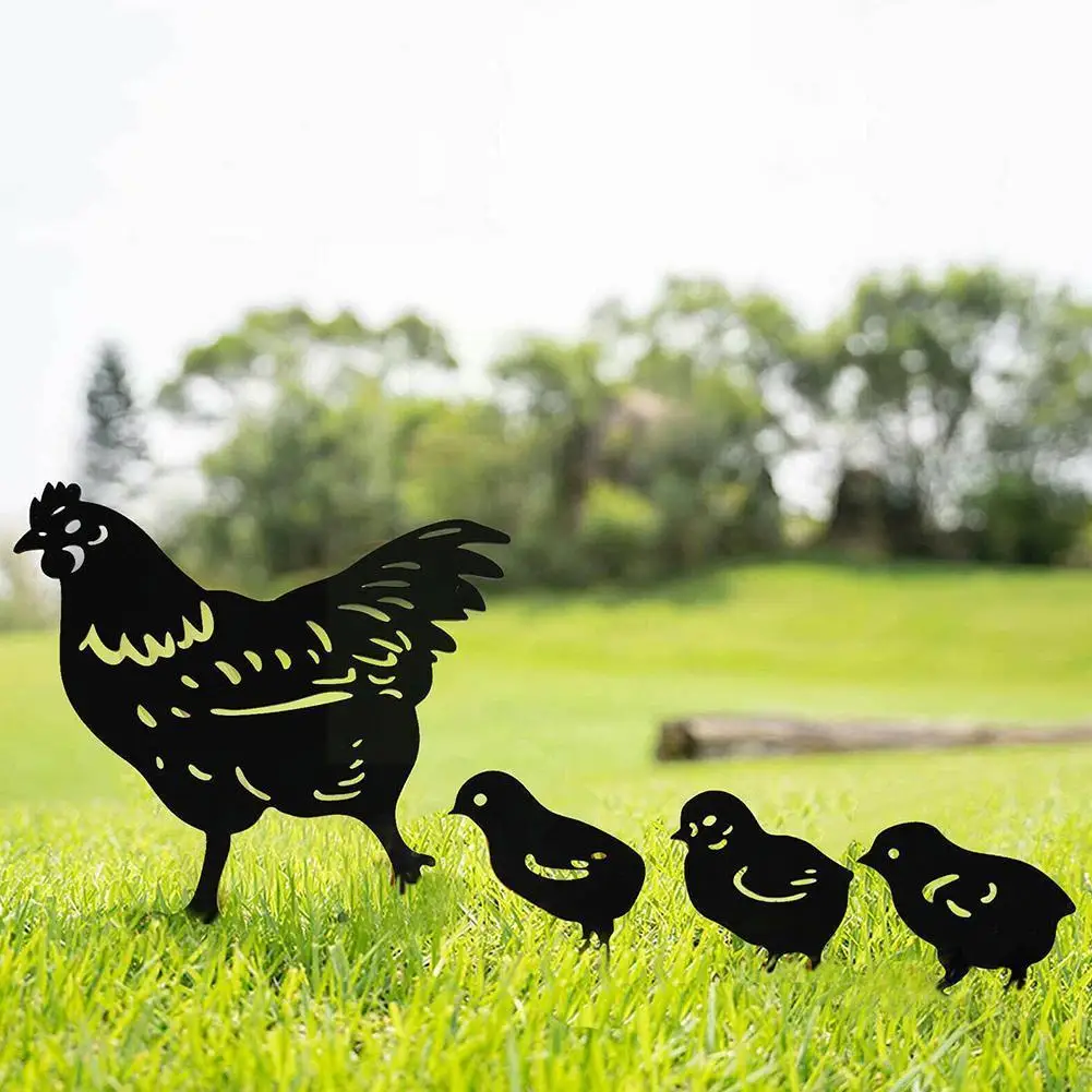 

Акриловые куриные дворы художественные садовые украшения семейная статуя курица Прямая поставка двор задний двор художественные садовые ...