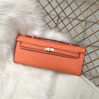 women clutches luxury designer long wallets clutch fashion bags ostrich pattern leather evening bags luxury brand handbags
