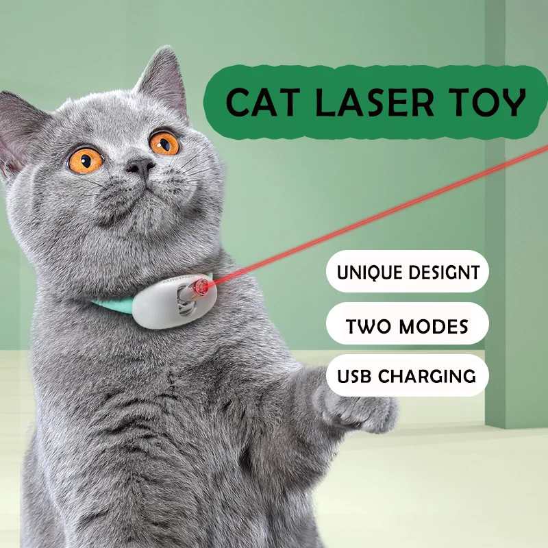 

Smart Laser Tease Adjustable Cat Collar Interactive Chasing Self Entertainment Amusing Laser Cat Toy Collar Pet Exercise Toys