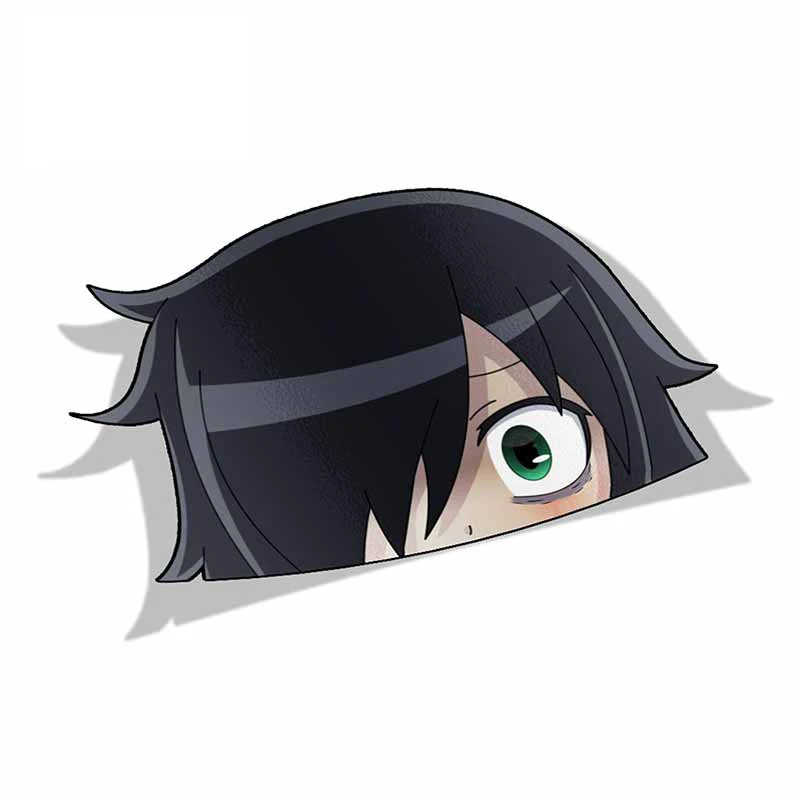 Виниловая наклейка для автомобиля Tomoko Kuroki Watamote Peek Anime Big Head JDM Window на багажник 13 см X