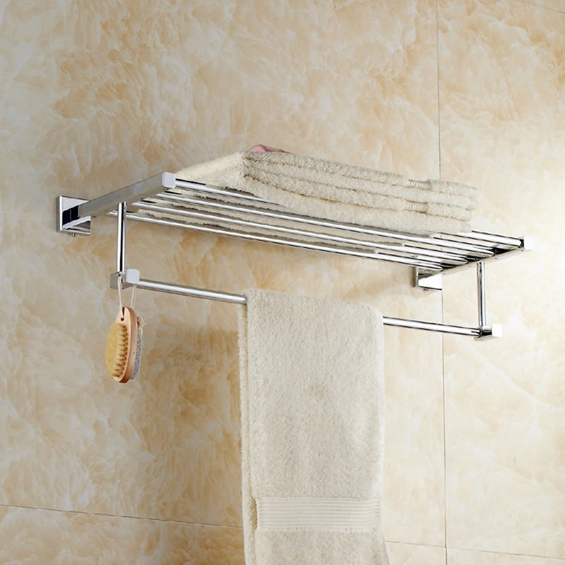 

Vidric Brass chrome plated Bathroom shelves towel rack with towel bar and hooks bathroom accessorie toalheiro