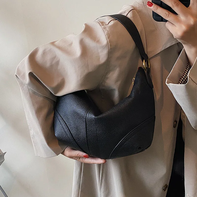 2023 Trendy Shoulder Side Bags for Women Winter Trend Fashion Simple Soft Leather Crossbody Bag Handbags and Purses High Quality