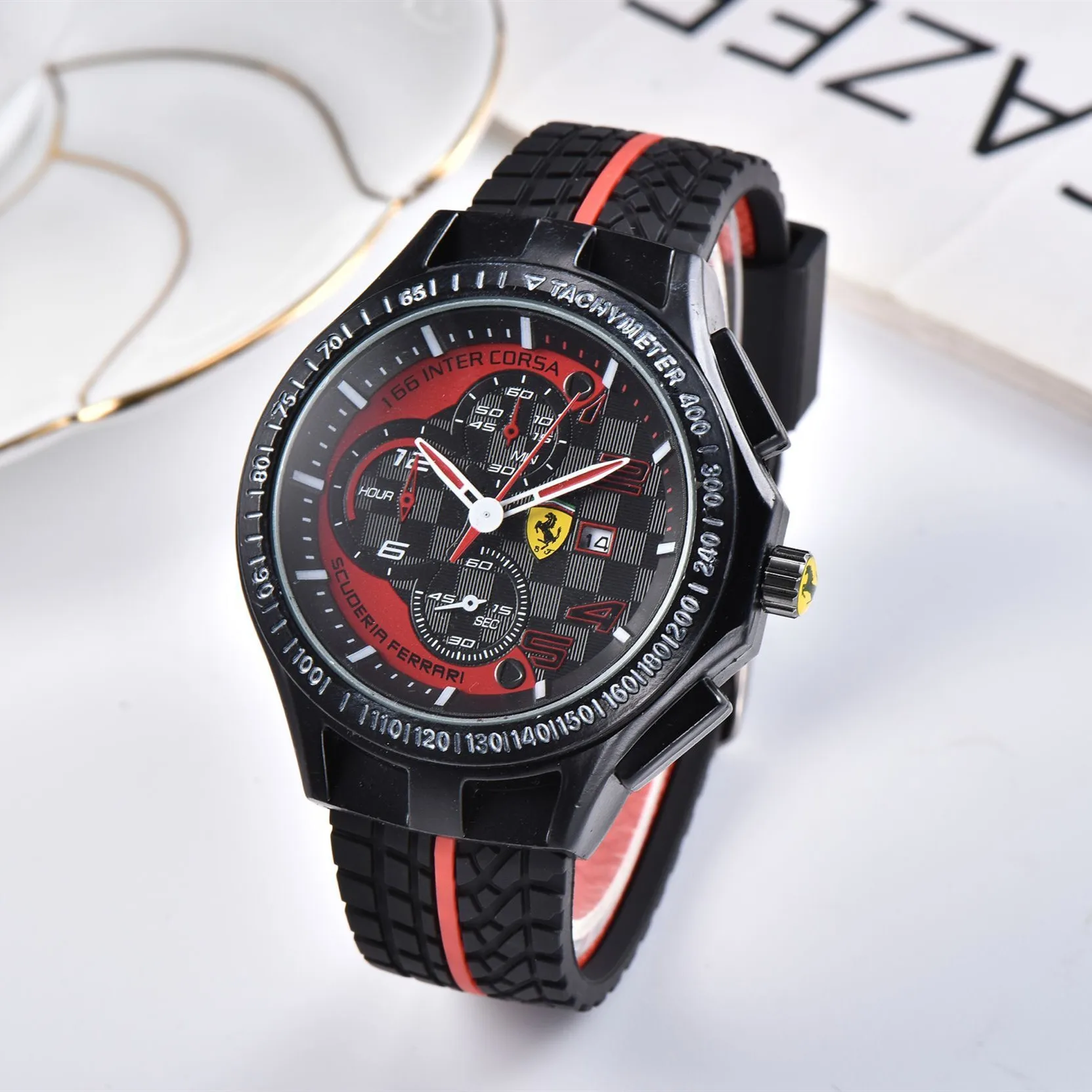 Роскошные спортивные гоночные автомобили F1 формула резиновый ремешок для часов