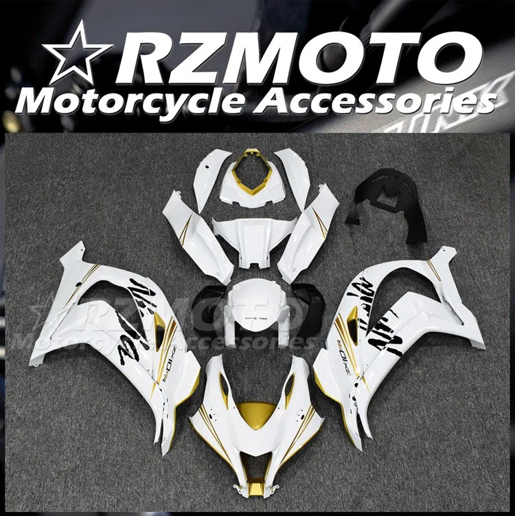 

4 подарка, новинка, комплект обтекателей из АБС-пластика, подходит для kawasaki Ninja ZX-10R ZX10R 2016 2017 2018 2019 16 17 18 19, белый