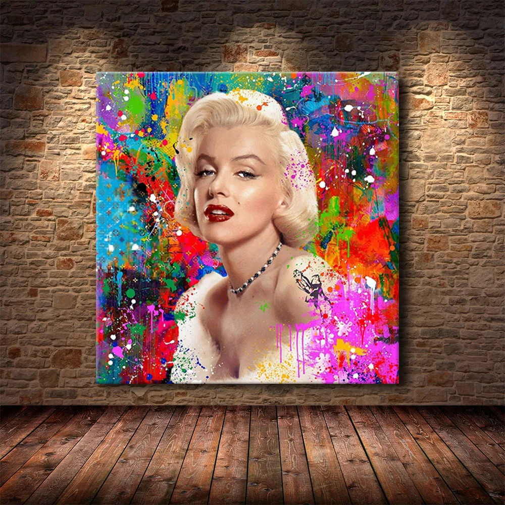

Sexy Marilyn Monroe Canvas Painting Graffiti Art Movie Star Poster Prints Wall Art Picture Girl Room Home Decoration Cuadros