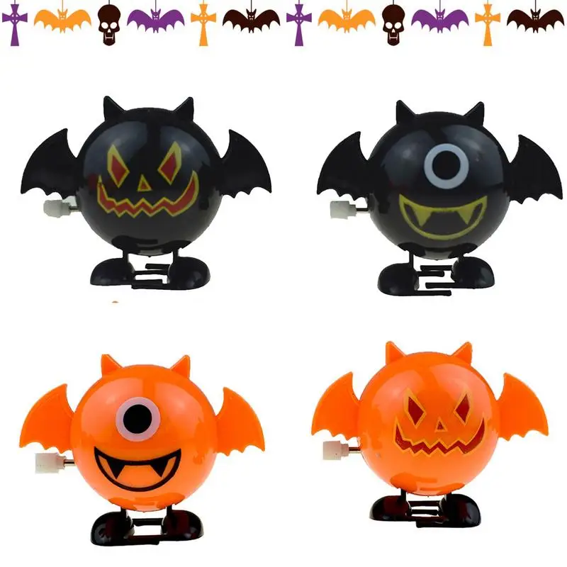 

Halloween Wind Up Toy 4-pcs Halloween Ghost Wind Up Toy Bat Clockwork Toys Assorted Halloween Wind Up Toys Party Favors