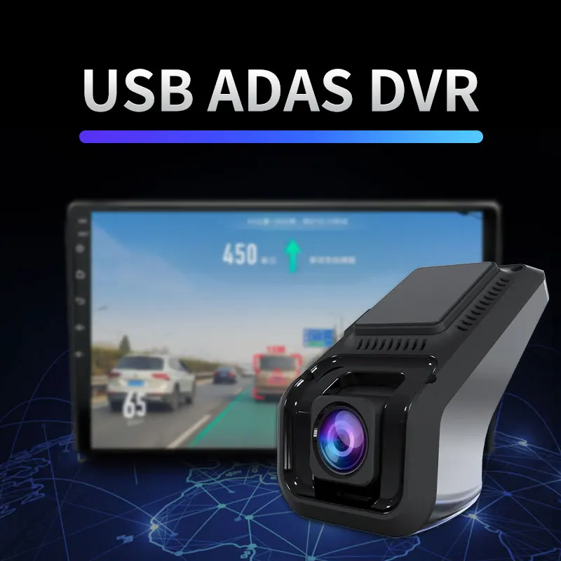 

Full HD USB ADAS DVR 1080p night vision with Advanced Driver Assistance Systems