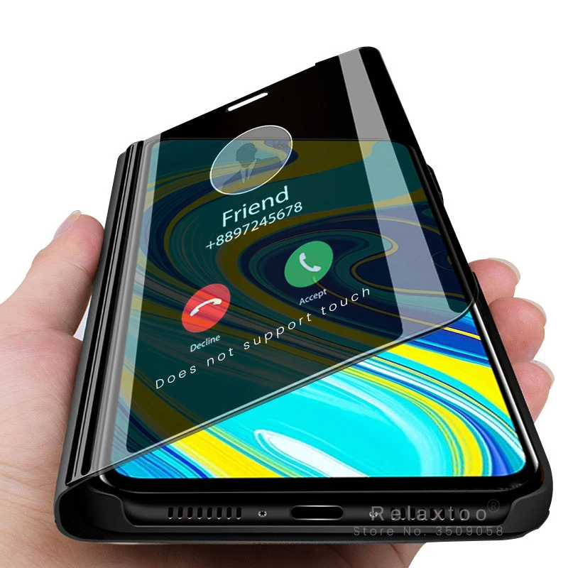 

smart mirror flip for poco x3 nfc f3 m3 m4 pro 5g case xiomi mi 10t 11t redmi note 10 11 pro 9s 9a 9c 9t magnetic stand coque